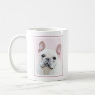 Französischer Bulldog (Cream/White) Malerei - Hund Kaffeetasse