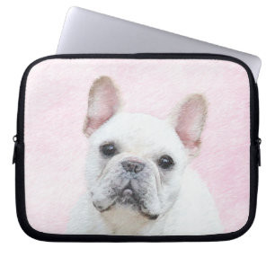 Französischer Bulldog (Cream/White) Malerei - Hund Laptopschutzhülle