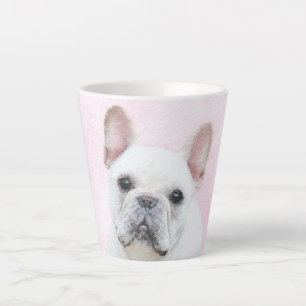 Französischer Bulldog (Cream/White) Malerei - Hund Milchtasse