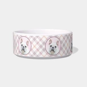 Französischer Bulldog (Cream/White) Malerei - Hund Napf