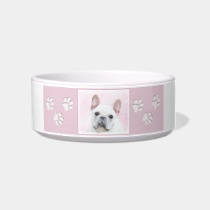 Französischer Bulldog (Cream/White) Malerei - Hund Napf