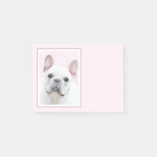 Französischer Bulldog (Cream/White) Malerei - Hund Post-it Klebezettel