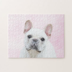 Französischer Bulldog (Cream/White) Malerei - Hund Puzzle