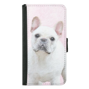 Französischer Bulldog (Cream/White) Malerei - Hund Geldbeutel Hülle Für Das Samsung Galaxy S5