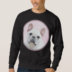 Französischer Bulldog (Cream/White) Malerei - Hund Sweatshirt