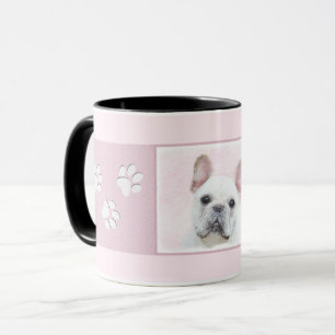 Französischer Bulldog (Cream/White) Malerei - Hund Tasse
