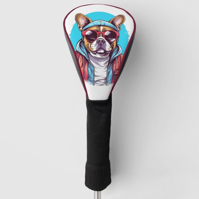 Französischer Bulldog Dog Golf Headcover (Vorderseite)