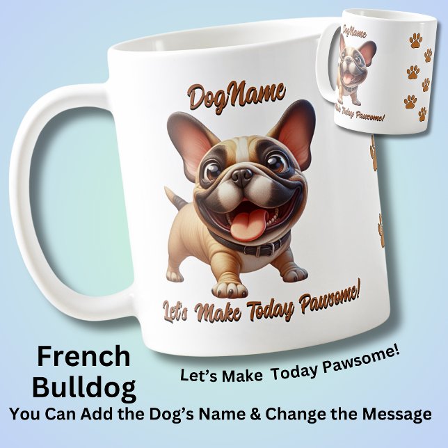 Französischer Bulldog - Dog hinzufügen, Text änder Kaffeetasse (Von Creator hochgeladen)