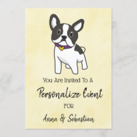 *~* Französischer Bulldog Event Niedlich Einladung