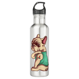 Französischer Bulldog Face Water Bottle Geschenke Edelstahlflasche