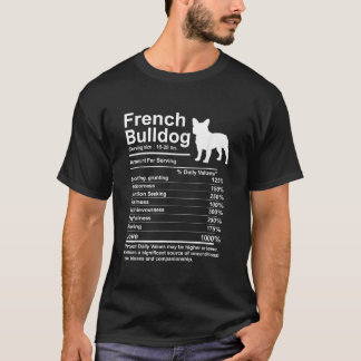 Französischer Bulldog Facts Nutrition Geschenk Fre T-Shirt