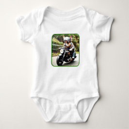 Französischer Bulldog "Frenchie" Hund auf Motorrad Baby Strampler