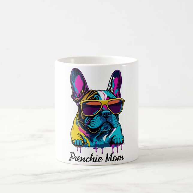 Französischer Bulldog Frenchie Hund Mama Muttertag Kaffeetasse (Mittel)