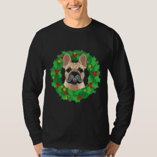 Französischer Bulldog Frenchie Hund mit Weihnachts T-Shirt