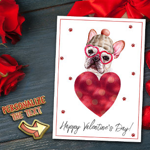 Französischer Bulldog Frenchie Valentine's Day-Ges Feiertagskarte