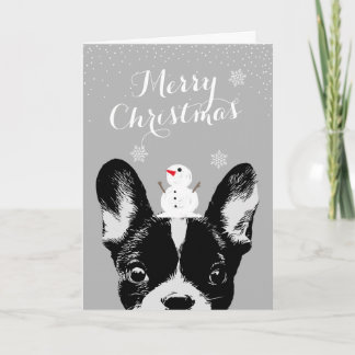 Französischer Bulldog Frohe Weihnachten Silberurla