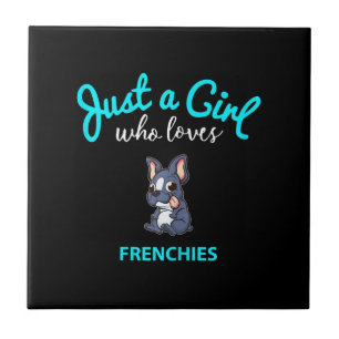 Französischer Bulldog für Mädchen Kinder Französis Fliese