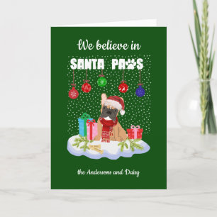 Französischer Bulldog glaubt Weihnachten Weihnacht