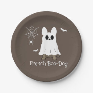 Französischer Bulldog Halloween-Boo-Dog-Geschenk Pappteller