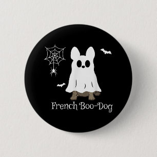 Französischer Bulldog Halloween-Boo-Hund-Geschenk Button