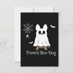 Französischer Bulldog Halloween-Boo-Hund-Geschenk RSVP Karte