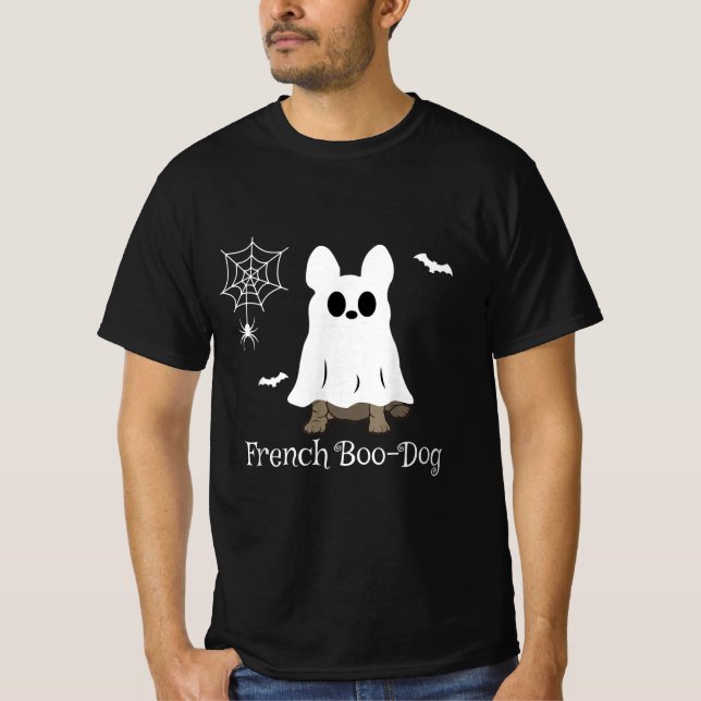 Französischer Bulldog Halloween-Boo-Hund-Geschenk T-Shirt (Vorderseite)