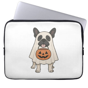 Französischer Bulldog Halloween-Hund Ghost Laptopschutzhülle