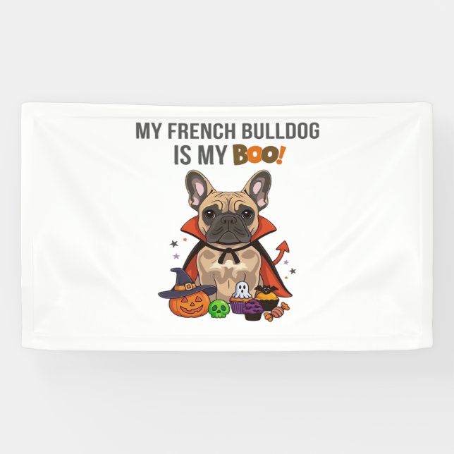 Französischer Bulldog Halloween Kostüm Mein Franzö Banner (Horizontal)
