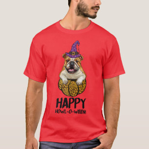 Französischer Bulldog Hexenhund Happy Howl O WeHal T-Shirt