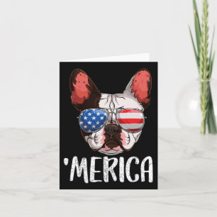 Französischer Bulldog-Hund 4. Juli Amerikanische F Karte