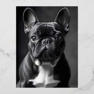 Französischer Bulldog Hund Adortable Niedliche Beg Folien Feiertagspostkarte