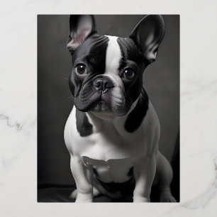 Französischer Bulldog Hund Adortable Niedliche Beg Folien Feiertagspostkarte