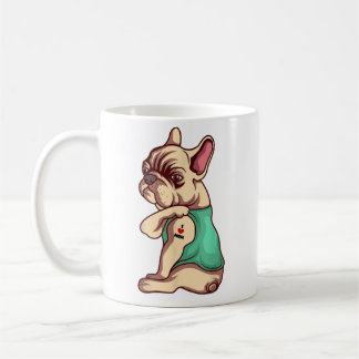 Französischer Bulldog Hund I Liebe Mama Tattoo Lov Kaffeetasse