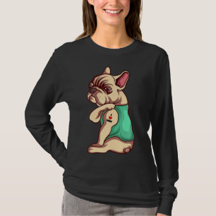 Französischer Bulldog Hund I Liebe Mama Tattoo T-Shirt
