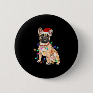 Französischer Bulldog Hund Lover Weihnachtsbaum Li Button