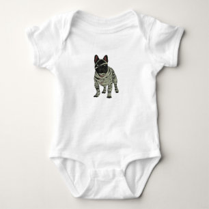 Französischer Bulldog Hund Mummy Halloween Kostüm Baby Strampler
