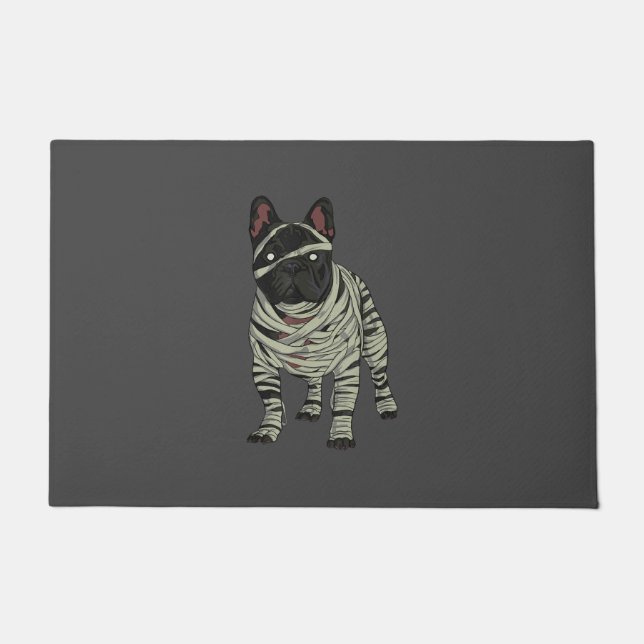 Französischer Bulldog Hund Mummy Halloween Kostüm  Fußmatte (Vorderseite)