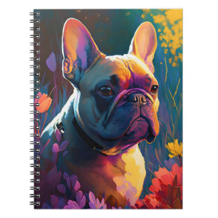 Französischer Bulldog Hund Portrait Painting Pet Notizblock
