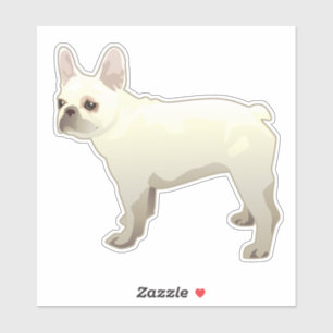 Französischer Bulldog Hund Rasse Side View Silhoue Aufkleber