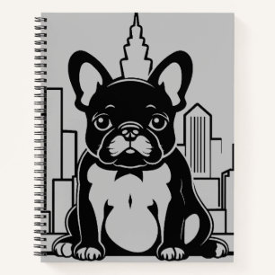 Französischer Bulldog-Hund-Tier-Welt-Furcht-Freund Notizbuch