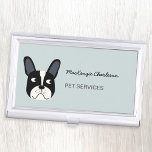 Französischer Bulldog-Hund Tierfütterung Visitenkarten Dose<br><div class="desc">Ein lustiges französisches Bulldogdesign auf einem duteneiblauen Hintergrund. Ideal für Hundeschuhwanderer,  Hundegroßhändler,  Heimtiere und alle Tier- oder Haustierdienste. Originelle Kunst von Nic Squirrell.</div>