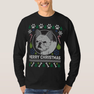 Französischer Bulldog Hund züchten Ugly Christmas T-Shirt