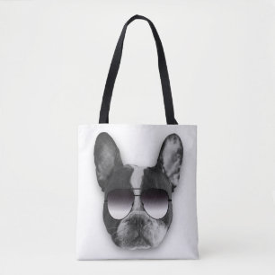 Französischer Bulldog in der Sonnenbrille Tasche