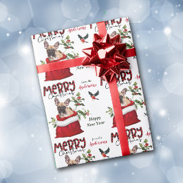 Französischer Bulldog in der Weihnachtsgeschenktas Geschenkpapier