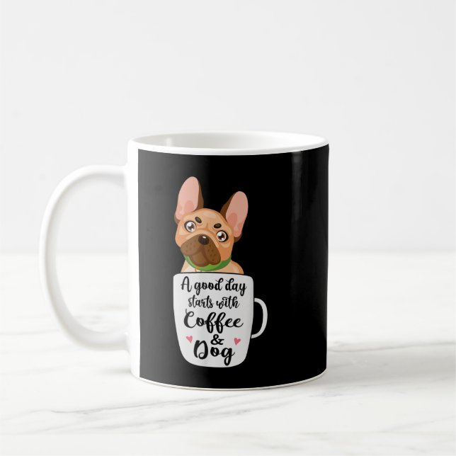 Französischer Bulldog in einer Kaffeetasse Mutter (Links)