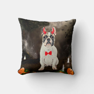 Französischer Bulldog in Halloween-Kostüm Kissen