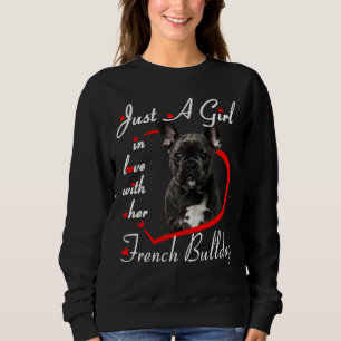 Französischer Bulldog in Liebe mit ihrem Französis Sweatshirt