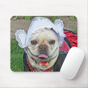Französischer Bulldog in niederländischem Kostü Mousepad