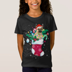 Französischer Bulldog in Sock Funny Christmas Paja T-Shirt
