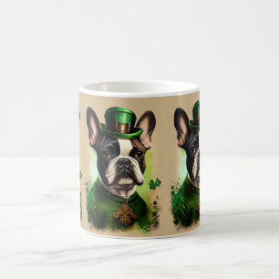 Französischer Bulldog in St. Patrick's Day Dress Kaffeetasse